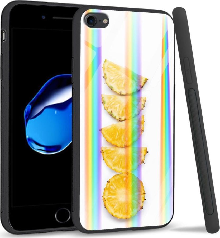 Mojworld Etui na Apple iPhone 7 / 8 - Rainbow Series - Pineapple pieces 1