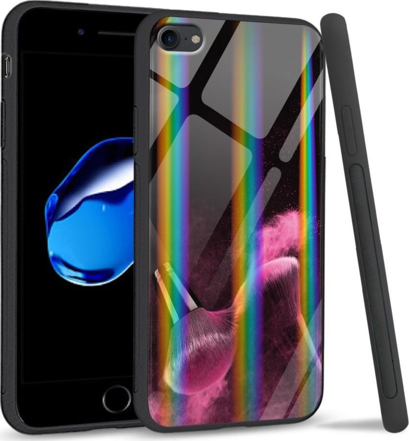 Mojworld Etui na Apple iPhone 7 / 8 - Rainbow Series - Pink powder brush 1