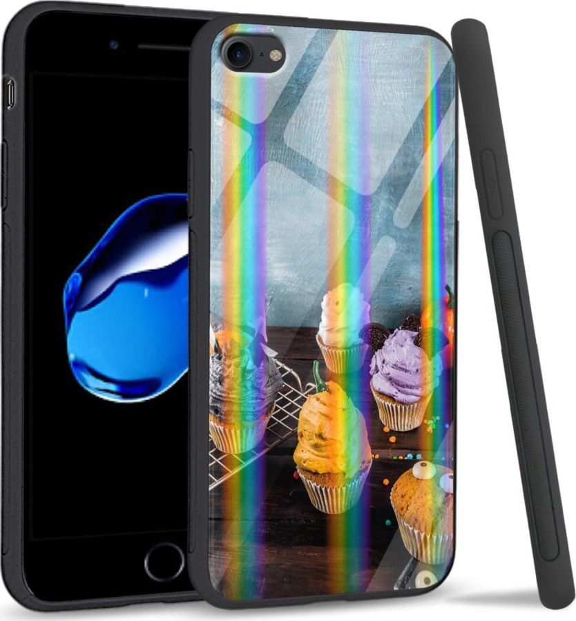 Mojworld Etui na Apple iPhone 7 / 8 - Rainbow Series - Icecream cupcakes 1