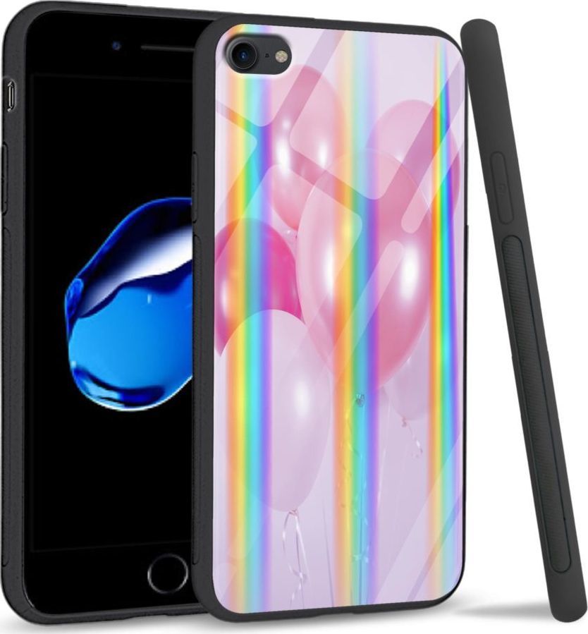 Mojworld Etui na Apple iPhone 7 / 8 - Rainbow Series - Pink Balloons 1