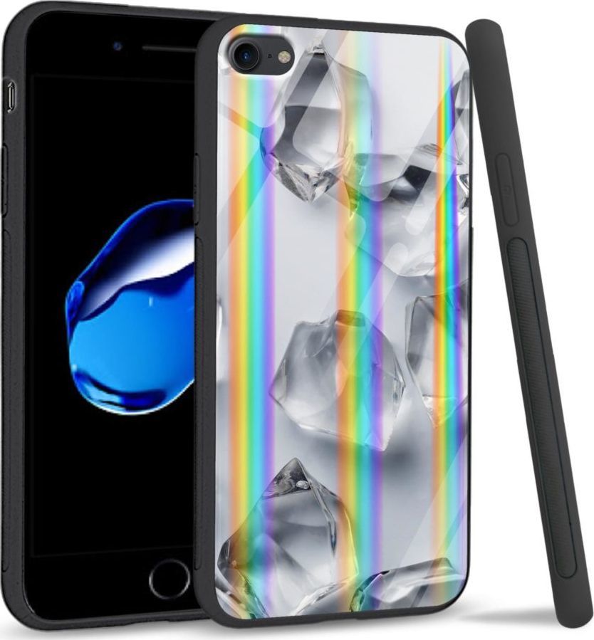 Mojworld Etui na Apple iPhone 7 / 8 - Rainbow Series - White glass cubes 1