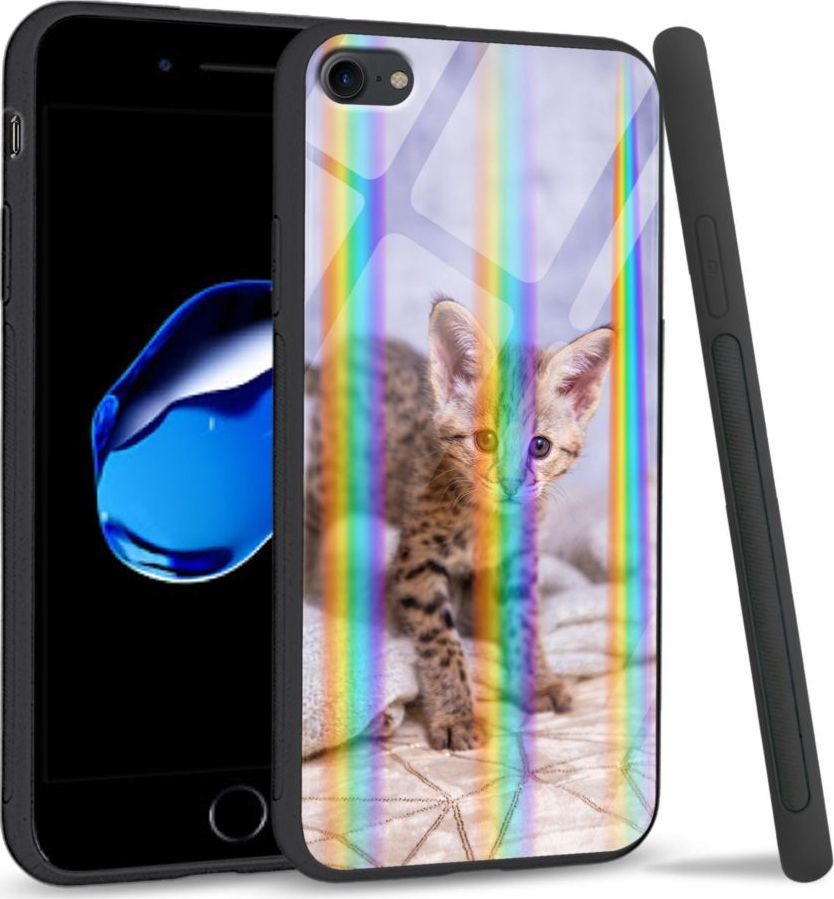 Mojworld Etui na Apple iPhone 7 / 8 - Rainbow Series - Baby kitty 1