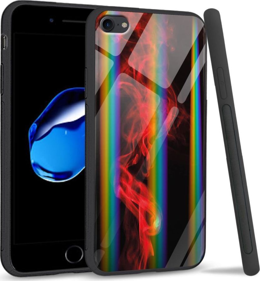Mojworld Etui na Apple iPhone 7 / 8 - Rainbow Series - Red smoke 1