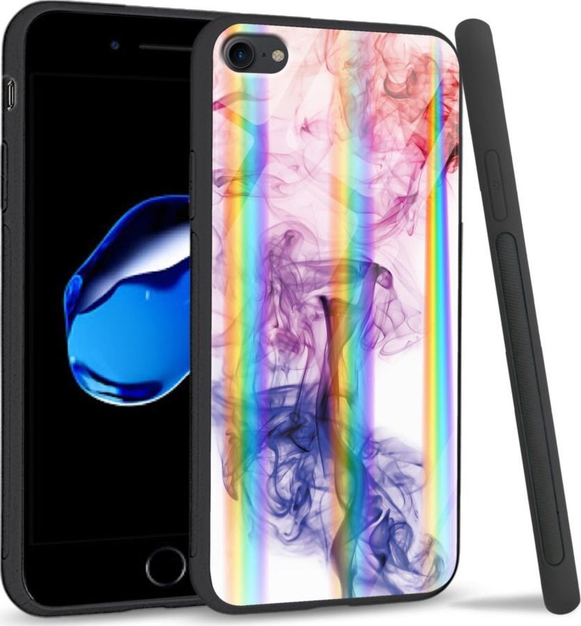Mojworld Etui na Apple iPhone 7 / 8 - Rainbow Series - Smoke abstract 1