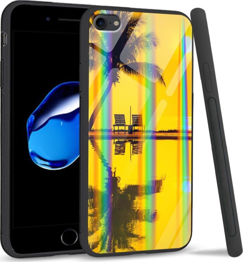 Mojworld Etui na Apple iPhone 7 / 8 - Rainbow Series - Yellow sunset 1