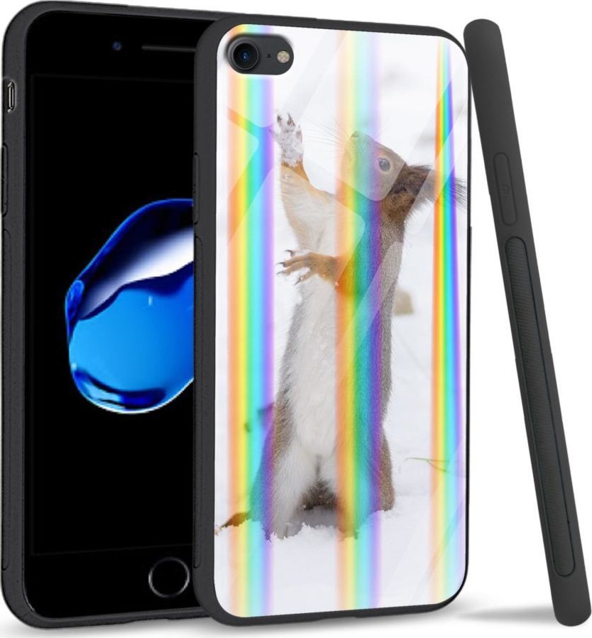 Mojworld Etui na Apple iPhone 7 / 8 - Rainbow Series - Snow squirrel 1