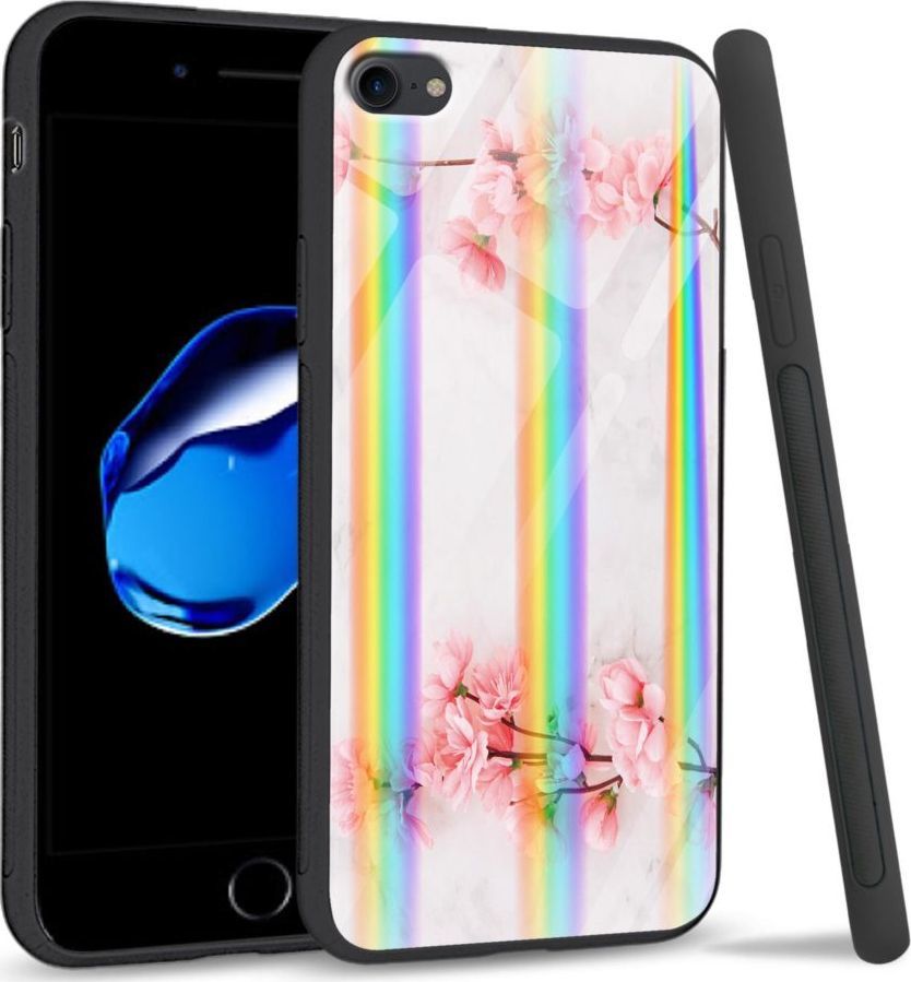 Mojworld Etui na Apple iPhone 7 / 8 - Rainbow Series - Due flowers 1