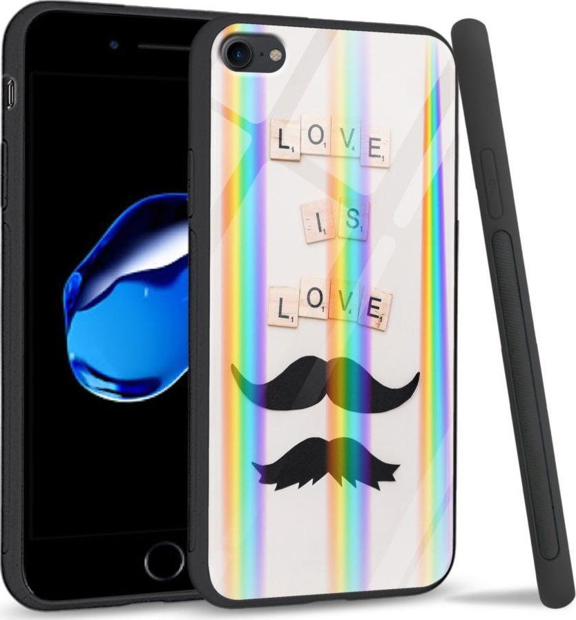 Mojworld Etui na Apple iPhone 7 / 8 - Rainbow Series - Love is love 1