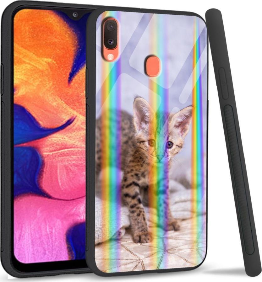 Mojworld Etui na telefon Samsung A40 Rainbow Baby kitty 1