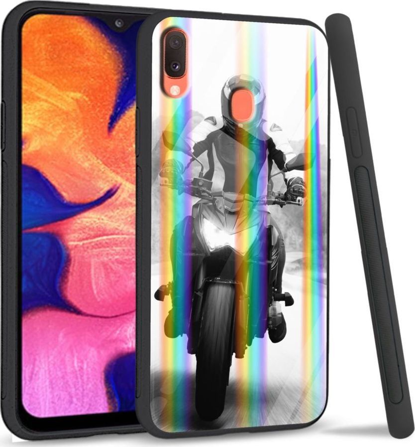 Mojworld Etui na telefon Samsung A40 Rainbow Racer 1