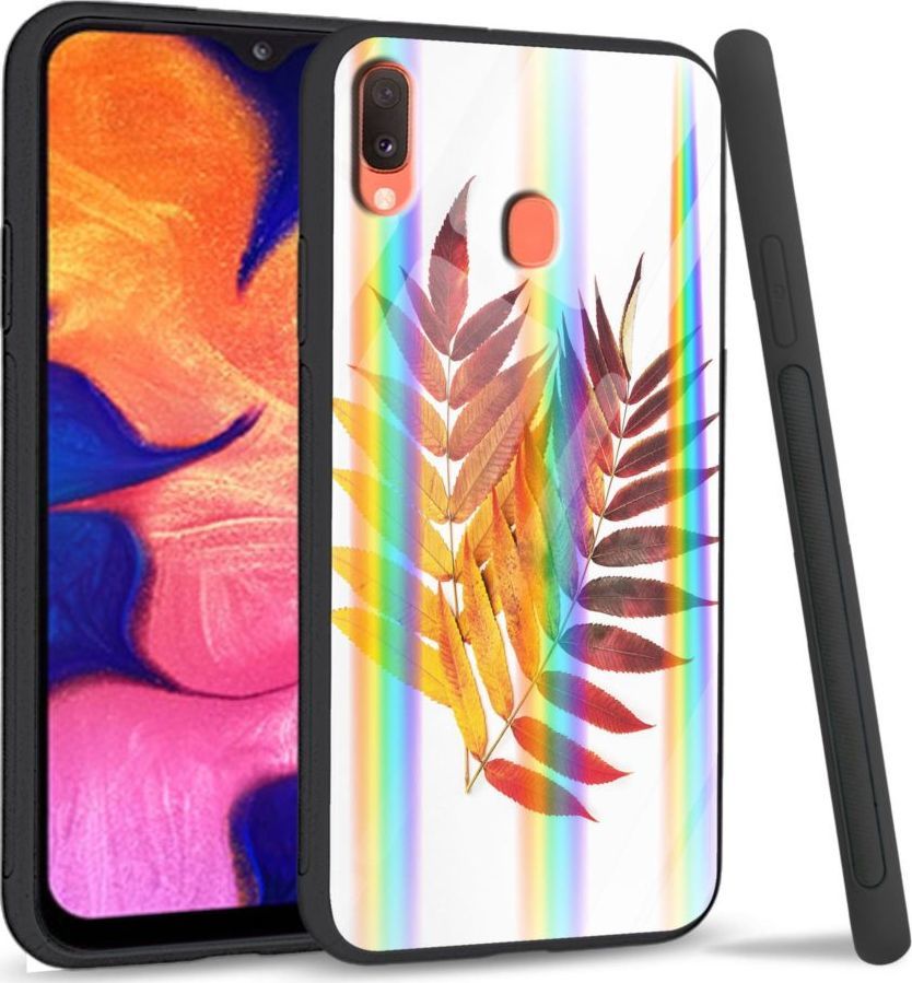 Mojworld Etui na telefon Samsung A40 Rainbow Reddish yellow leaves 1