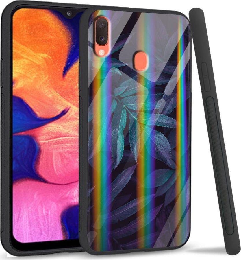 Mojworld Etui na telefon Samsung A40 Rainbow Night leaves 1