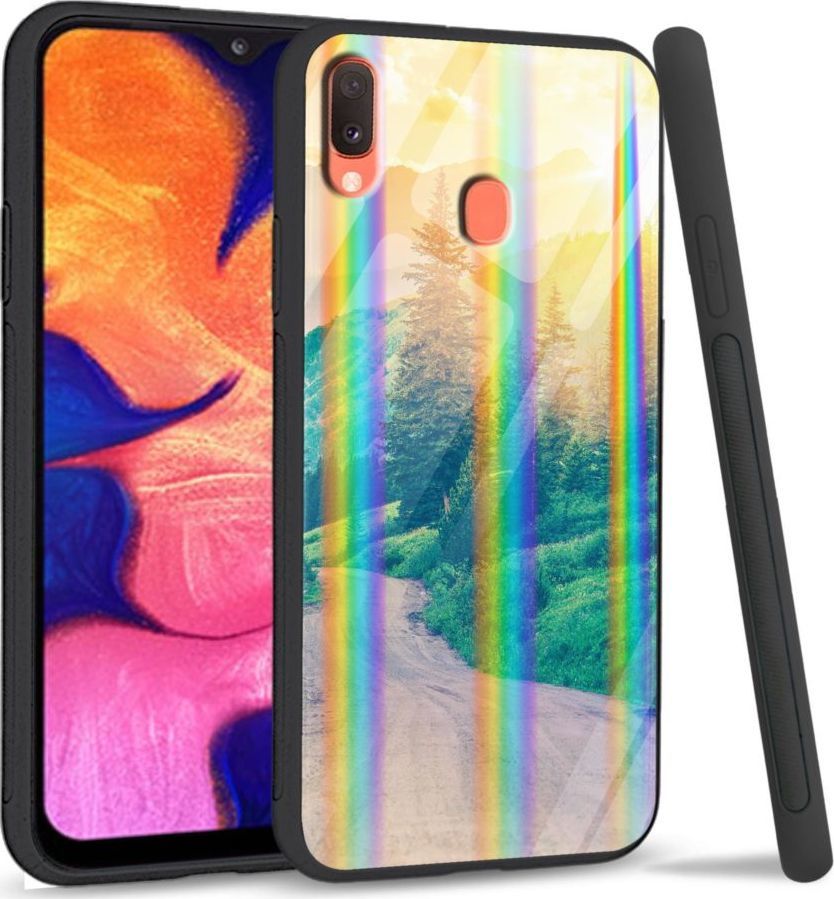 Mojworld Etui na telefon Samsung A40 Rainbow Village roads 1