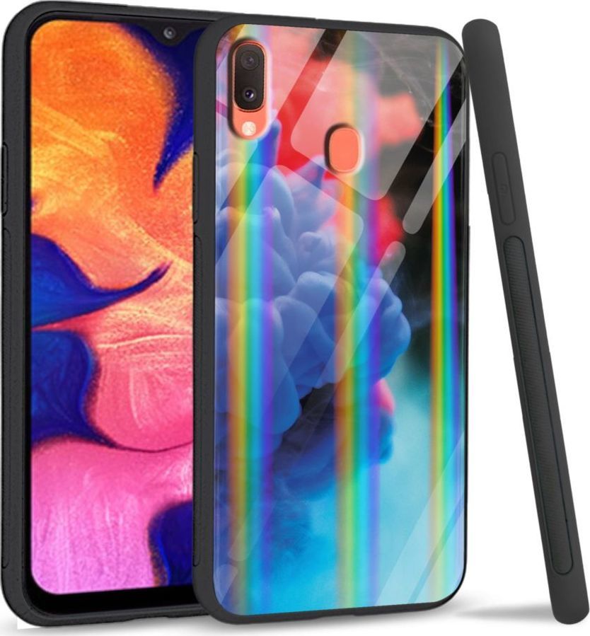 Mojworld Etui na telefon Samsung A40 Rainbow Water color 1