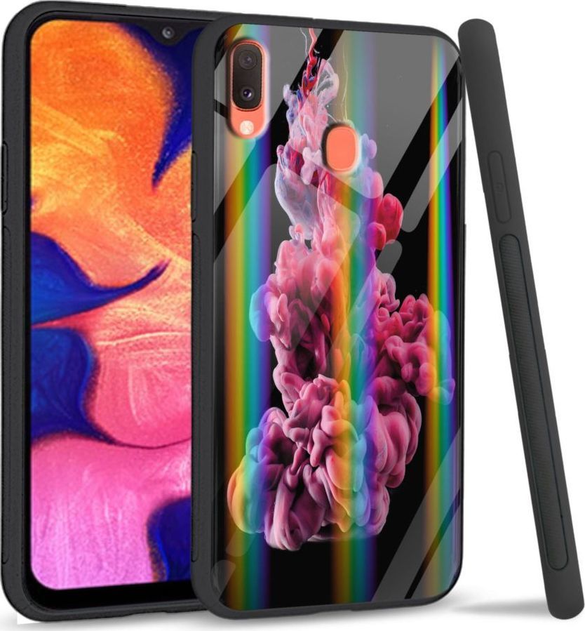 Mojworld Etui na telefon Samsung A40 Rainbow Water smoke 1
