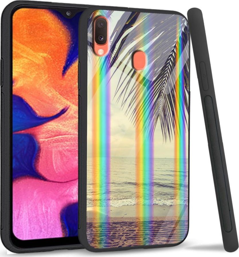 Mojworld Etui na telefon Samsung A40 Rainbow Beach side 1