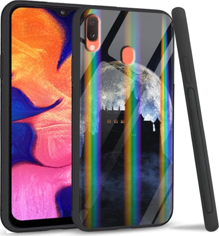 Mojworld Etui na telefon Samsung A40 Rainbow Moon castle 1