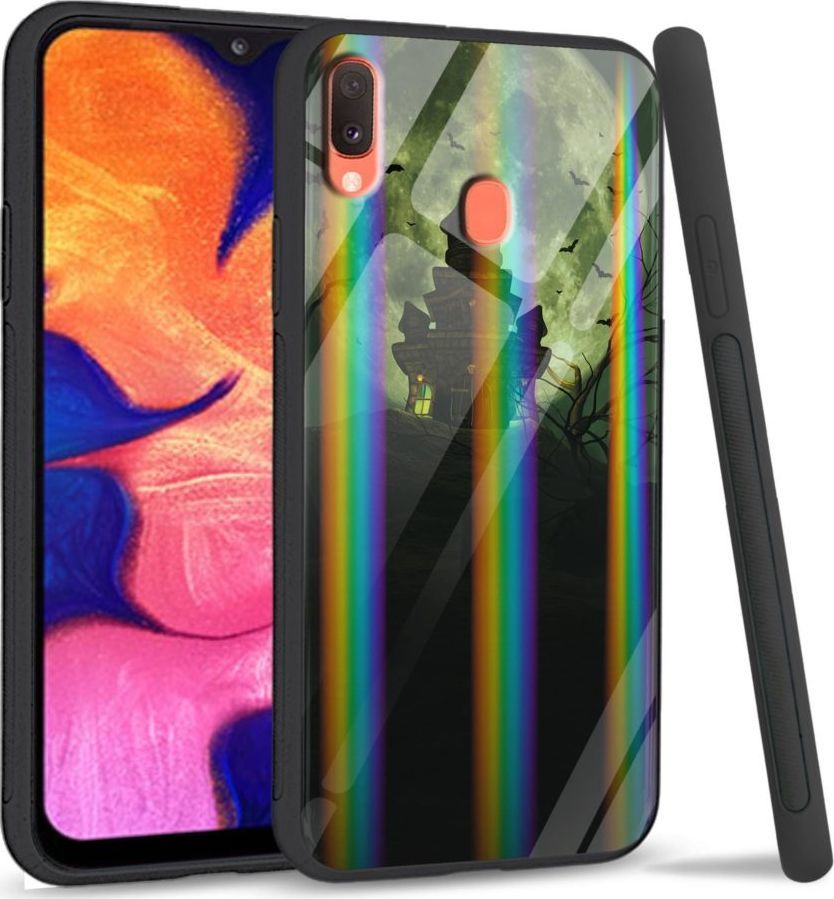 Mojworld Etui na telefon Samsung A40 Rainbow Spooky castle 1