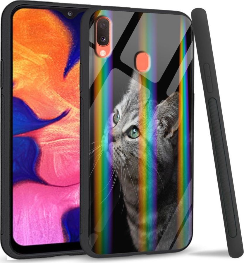 Mojworld Etui na telefon Samsung A40 Rainbow My kitty friend 1