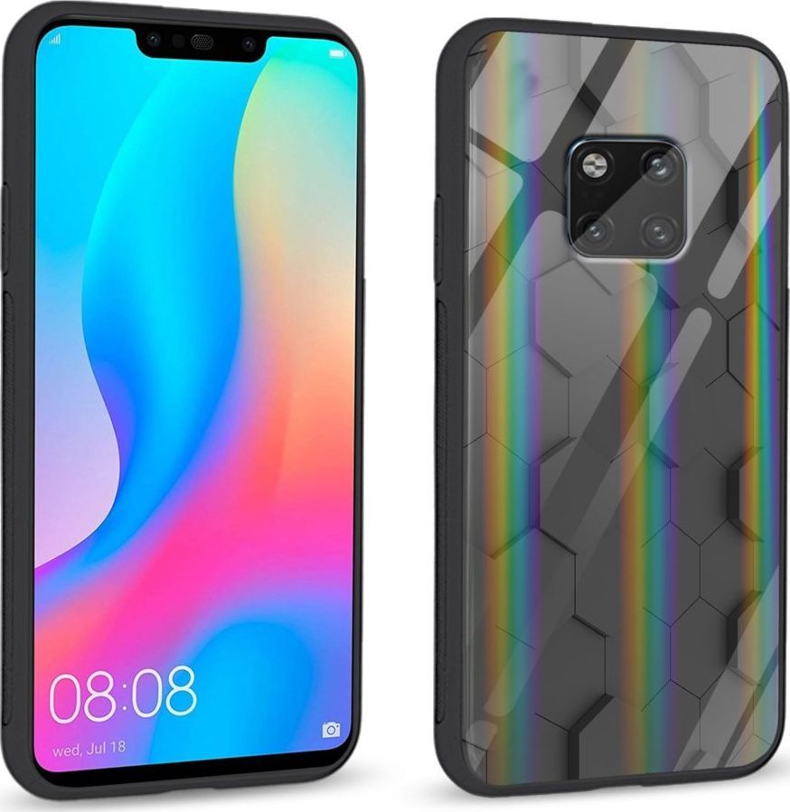 Mojworld Etui na Huawei Mate 20 Pro - Rainbow Series - Honeycomb Pattern 1