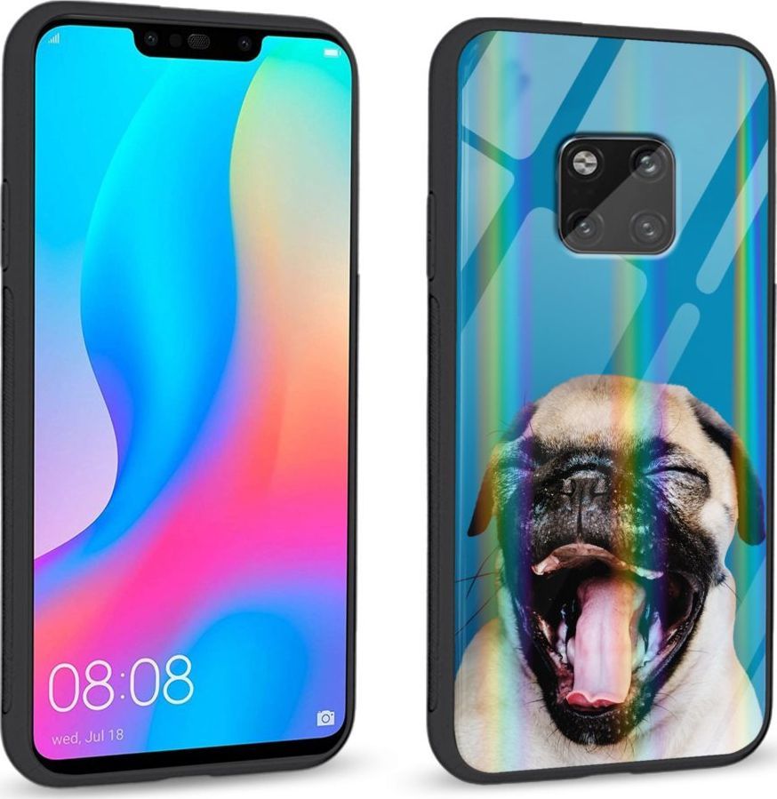 Mojworld Etui na Huawei Mate 20 Pro - Rainbow Series - Pug 1