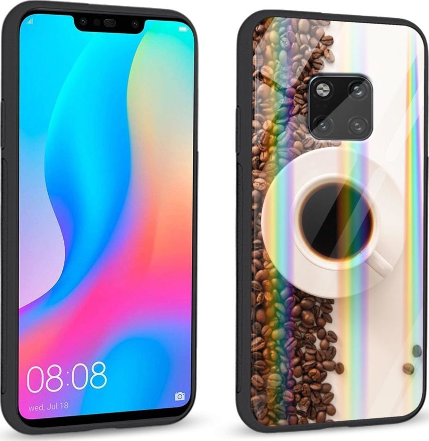 Mojworld Etui na Huawei Mate 20 Pro - Rainbow Series - Coffee Cup 1
