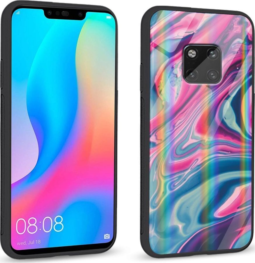 Mojworld Etui na Huawei Mate 20 Pro - Rainbow Series - Liquid Abstract 1