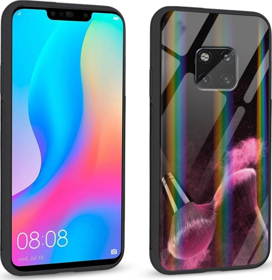 Mojworld Etui na Huawei Mate 20 Pro - Rainbow Series - Pink powder brush 1