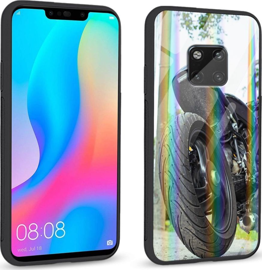 Mojworld Etui na Huawei Mate 20 Pro - Rainbow Series - Bike Tyre 1
