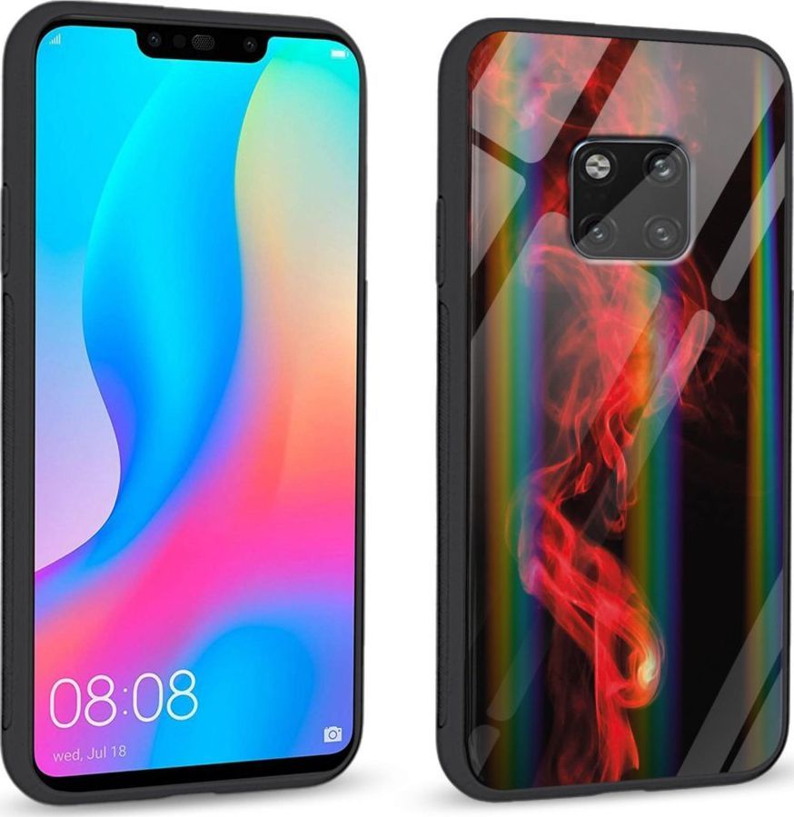 Mojworld Etui na Huawei Mate 20 Pro - Rainbow Series - Red smoke 1