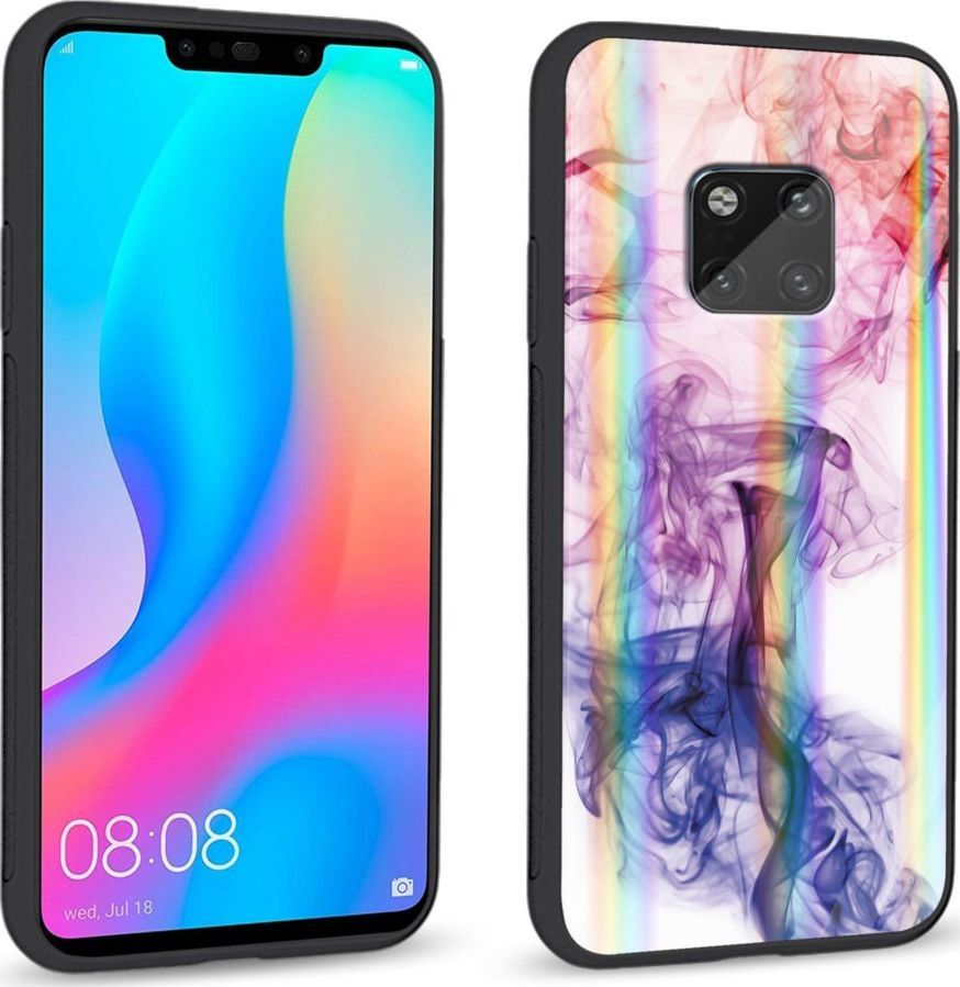 Mojworld Etui na Huawei Mate 20 Pro - Rainbow Series - Smoke abstract 1