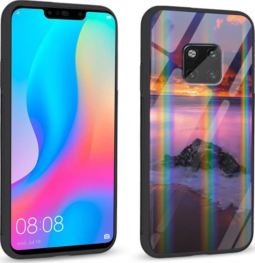 Mojworld Etui na Huawei Mate 20 Pro - Rainbow Series - Sunset beach 1