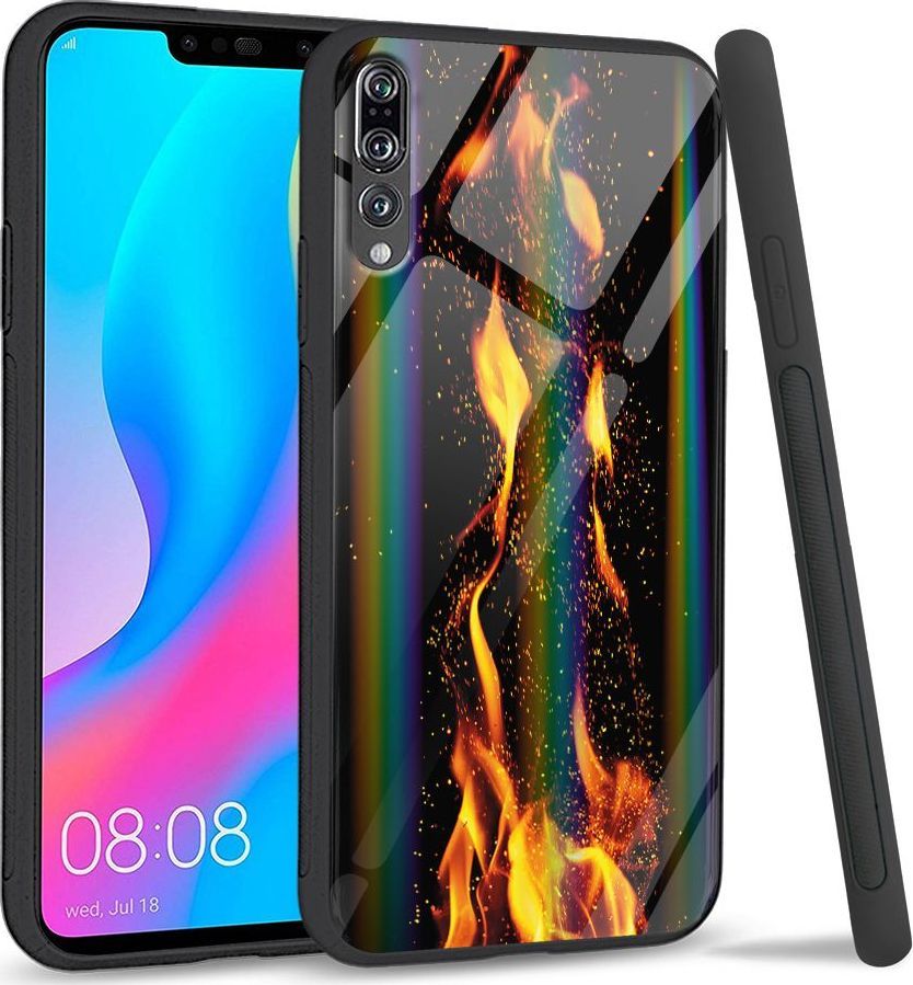 Mojworld Etui na Huawei P20 Pro - Rainbow Series - Crackling Fire 1