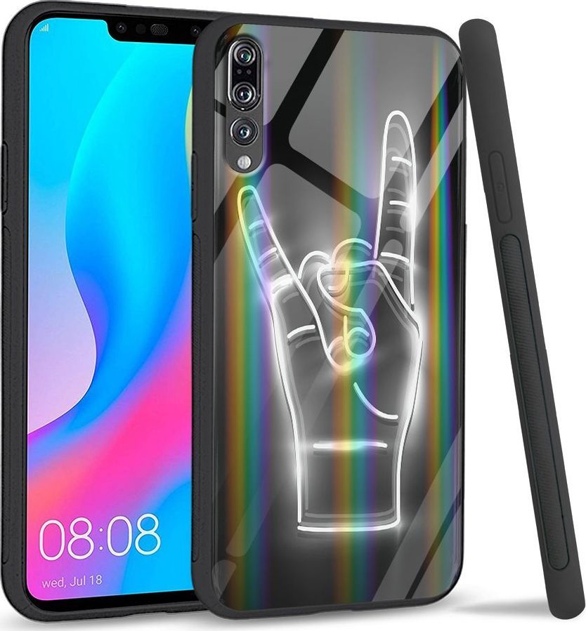 Mojworld Etui na Huawei P20 Pro - Rainbow Series - We Rock 1
