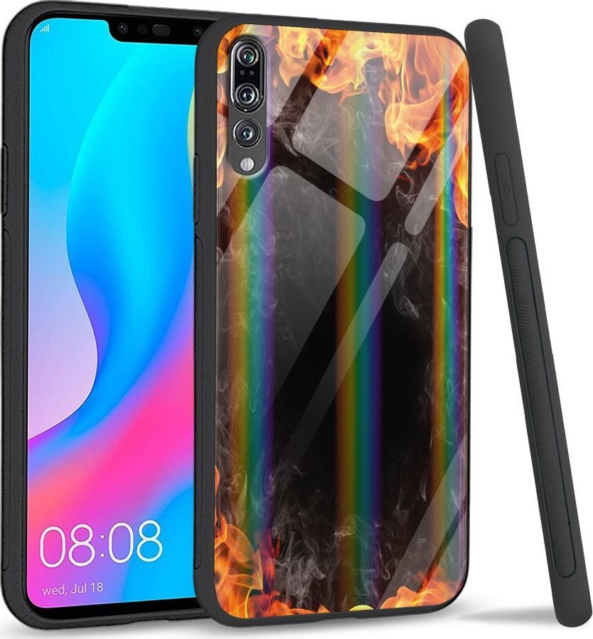 Mojworld Etui na Huawei P20 Pro - Rainbow Series - Hot Fire 1