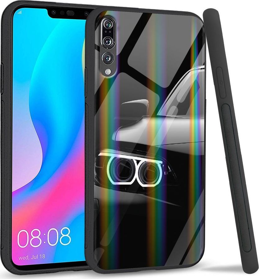 Mojworld Etui na Huawei P20 Pro - Rainbow Series - Car Headlights 1