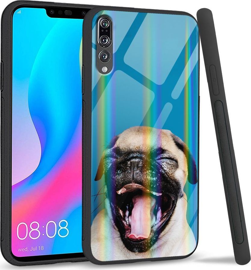 Mojworld Etui na Huawei P20 Pro - Rainbow Series - Pug 1
