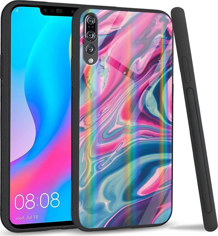 Mojworld Etui na Huawei P20 Pro - Rainbow Series - Liquid Abstract 1