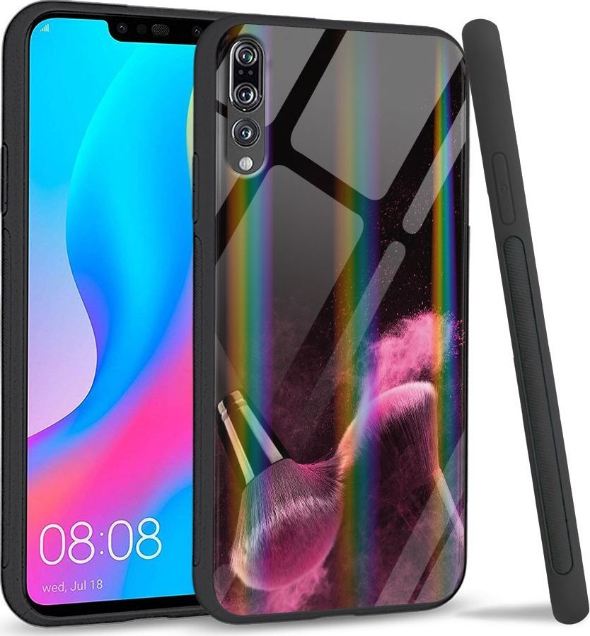 Mojworld Etui na Huawei P20 Pro - Rainbow Series - Pink powder brush 1