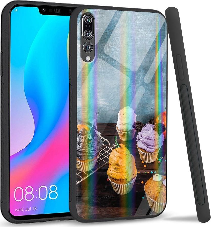 Mojworld Etui na Huawei P20 Pro - Rainbow Series - Icecream cupcakes 1