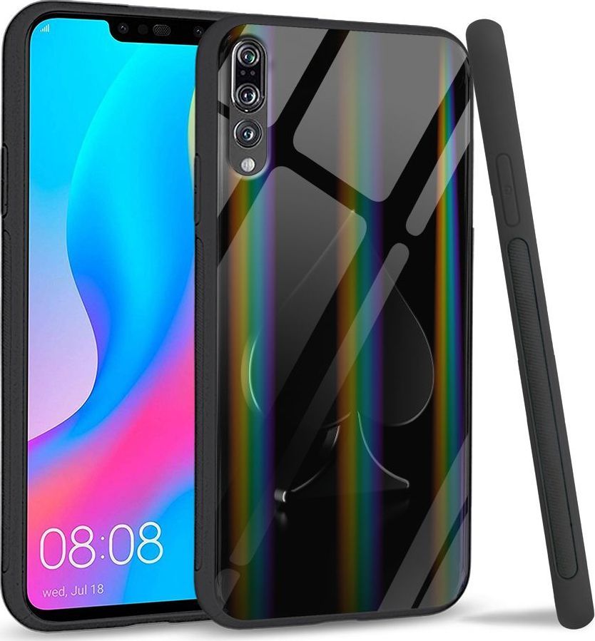 Mojworld Etui na Huawei P20 Pro - Rainbow Series - Black spade 1
