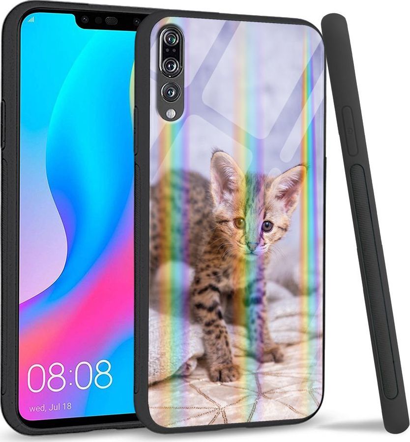 Mojworld Etui na Huawei P20 Pro - Rainbow Series - Baby kitty 1