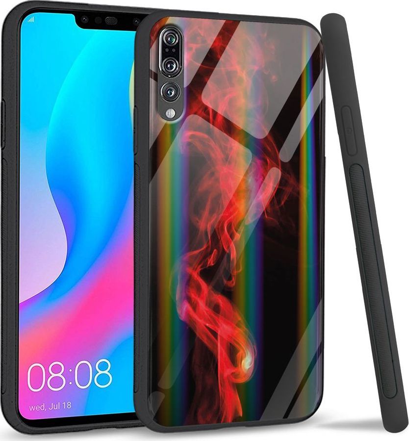 Mojworld Etui na Huawei P20 Pro - Rainbow Series - Red smoke 1