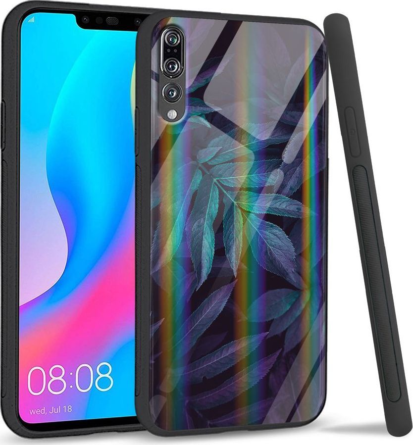 Mojworld Etui na Huawei P20 Pro - Rainbow Series - Night leaves 1