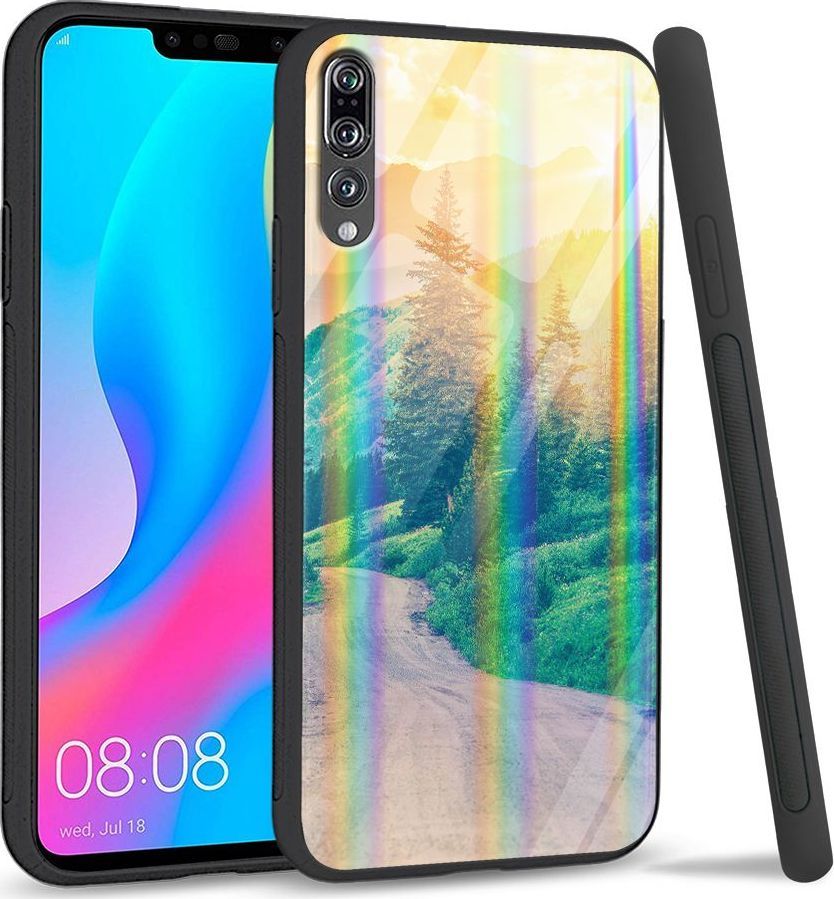 Mojworld Etui na Huawei P20 Pro - Rainbow Series - Village roads 1