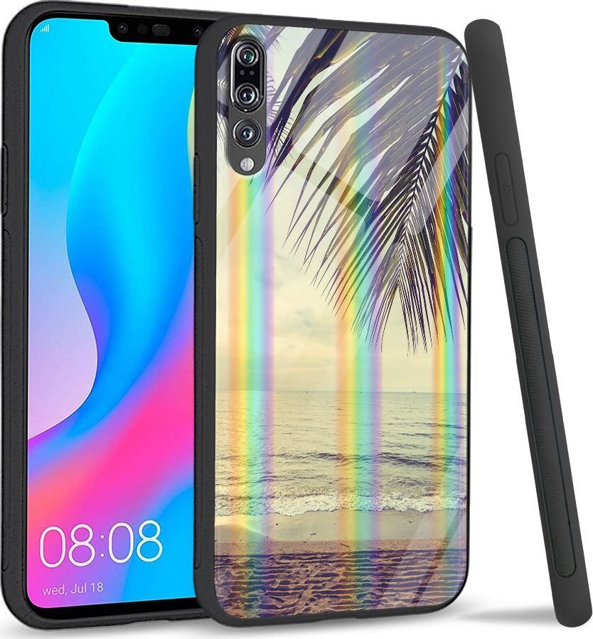 Mojworld Etui na Huawei P20 Pro - Rainbow Series - Beach side 1