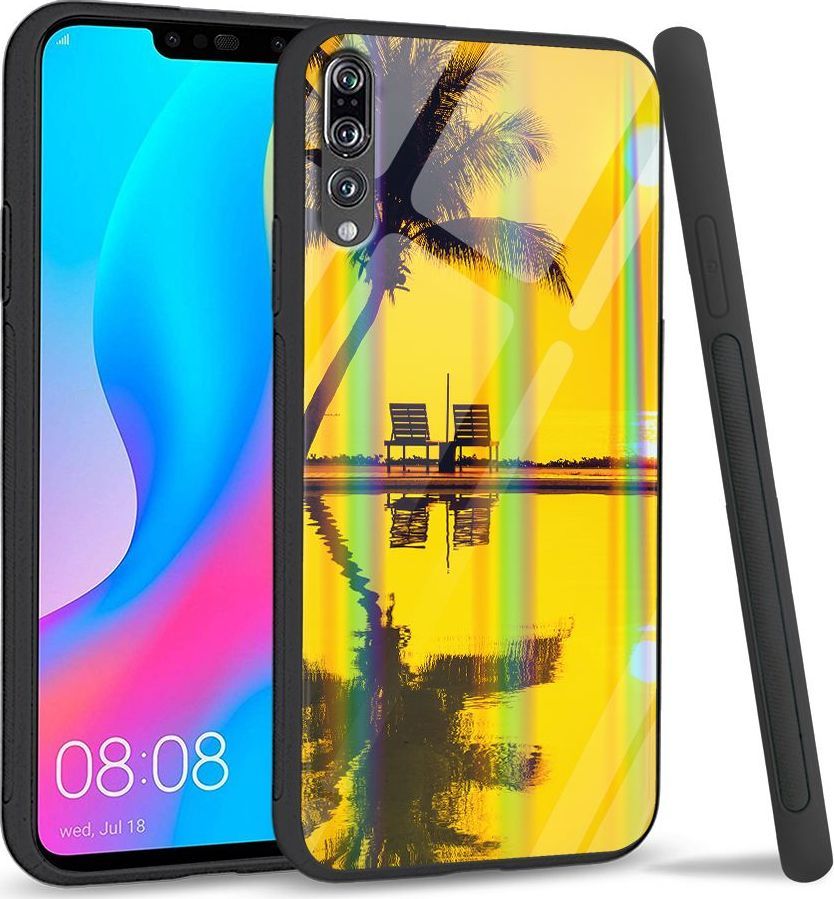 Mojworld Etui na Huawei P20 Pro - Rainbow Series - Yellow sunset 1