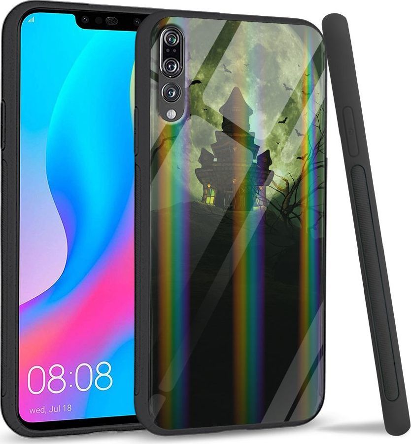 Mojworld Etui na Huawei P20 Pro - Rainbow Series - Spooky castle 1