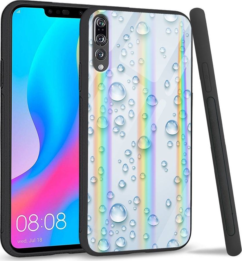 Mojworld Etui na Huawei P20 Pro - Rainbow Series - Droplets 1