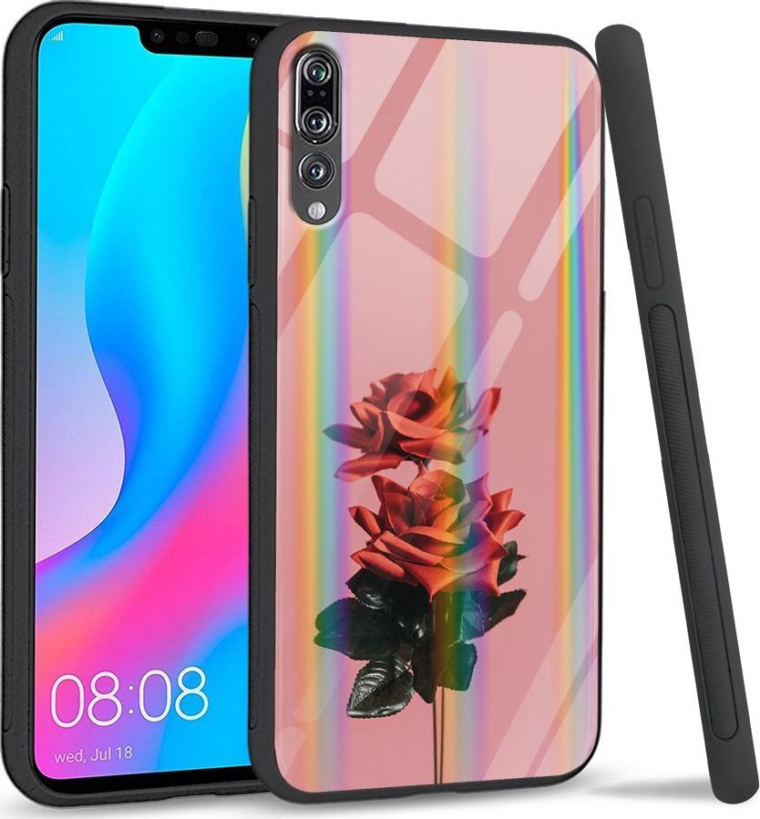 Mojworld Etui na Huawei P20 Pro - Rainbow Series - Rose love 1
